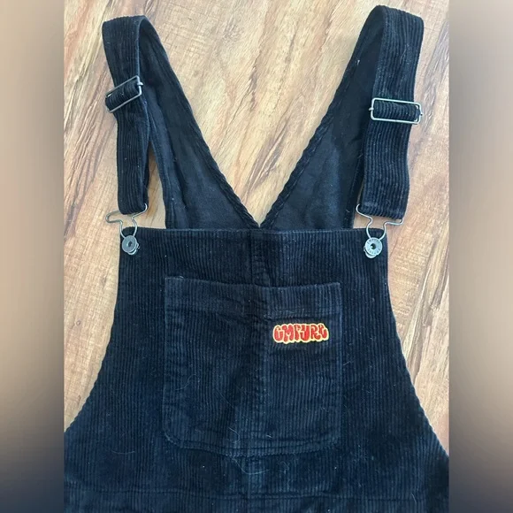 Emprye Relax Corduroy Overalls Black Unisex Size M - Picture 5 of 11